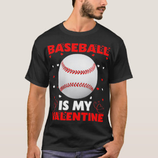Camiseta Beisebol É Meu Dia de os namorados De Beisebol Ofe