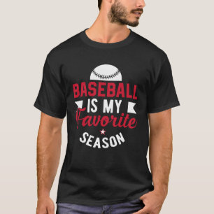 Camiseta Beisebol É Minha Época Favorita Jogador De Beisebo