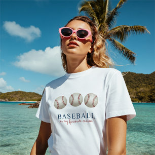 Camiseta Beisebol É Minha Estação Favorita