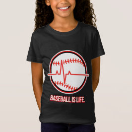 Camiseta Beisebol é o Pulso do Coração Gráfico