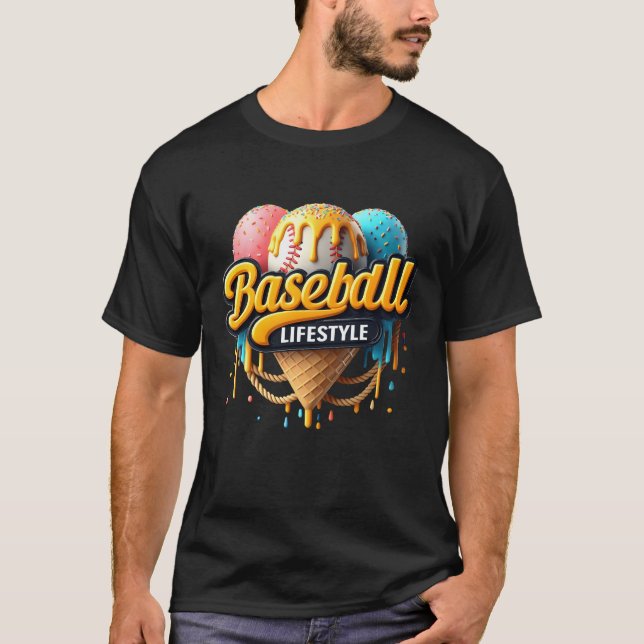 Camiseta Beisebol Estilo de Vida 101 Roupa Jovens Baseball  (Frente)
