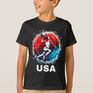 Camiseta Beisebol EUA Vá EUA Equipe