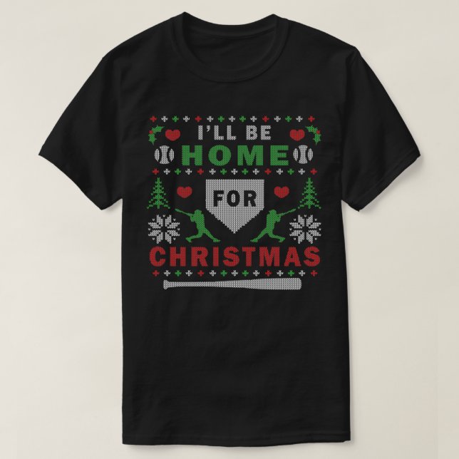 Camiseta Beisebol Festa de Natal Feia, Sweater Arte Digital (Frente do Design)