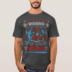 Camiseta Beisebol Festa Feia de Natal Doce Feliz Natal