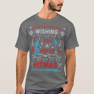 Camiseta Beisebol Festa Feia de Natal Doce Feliz Natal