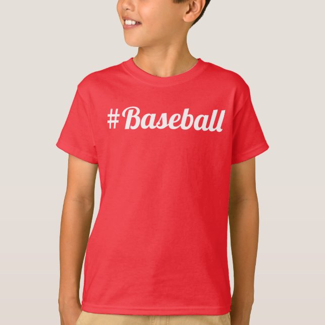 Camiseta Beisebol Hashtag Jovens Ventilador Deve Ter (Frente)