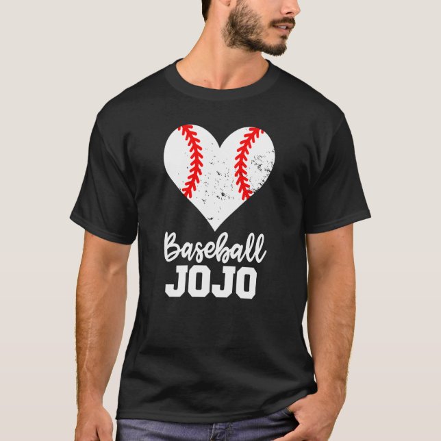 Camiseta Beisebol Jojo Baseball Heart Avó Jojo (Frente)