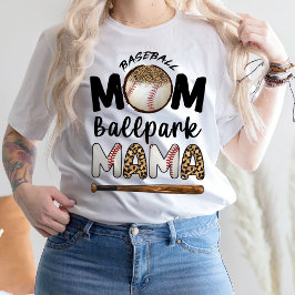Camiseta Beisebol Mãe Ballpark Mama