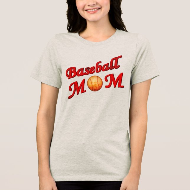 Camiseta Beisebol Mãe Cute (Frente)