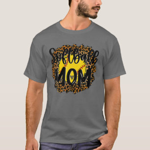 Camiseta Beisebol Mãe de Leopard Tee Softball Mãe da Mãe