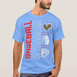 Camiseta Beisebol Mãe Do Jogo Do Groom Leopard Hear