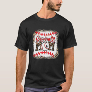 Camiseta Beisebol Mãe Leopardo Engraçado Softball Mãe D