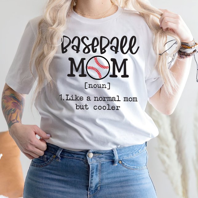 Camiseta Beisebol Mãe Noun 1. Como uma mãe normal, mas mais (Criador carregado)