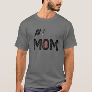 Camiseta Beisebol Mãe Número Um 1 Mãe Baseball em Lover Mo