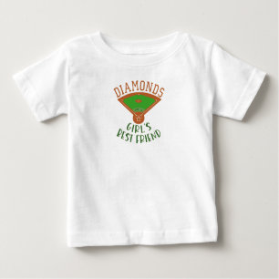 Camiseta Beisebol - Os diamantes são o melhor amigo de uma