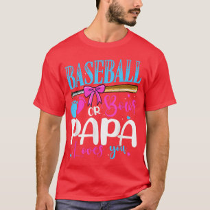 Camiseta Beisebol ou Arcos Papa te ama Rosa ou Gende Azul