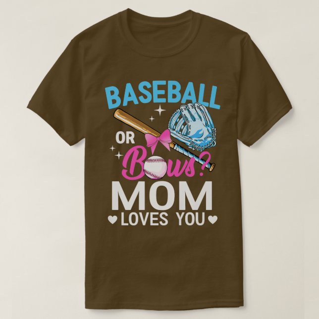 Camiseta Beisebol Ou Arcos Que Mamãe Te Ama. (Frente do Design)