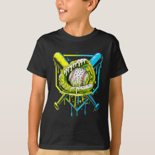 Camiseta Beisebol Para Rapazes Jovens Sorvetes De  B