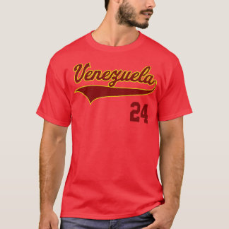 Camiseta Beisebol Retro Venezuela Vinotinto Beisbol 24