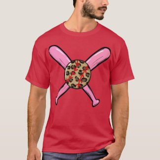 Camiseta beisebol rosa