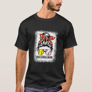 Camiseta Beisebol Sangrado Mãe, Sério Bun Softball Mãe Moth