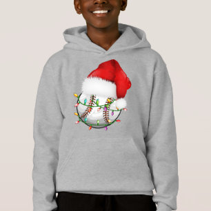 Camiseta Beisebol Santa Hat Hoodie