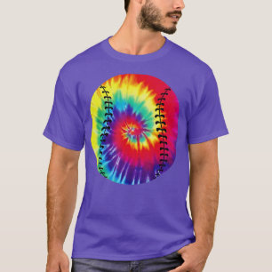 Camiseta Beisebol Tie Dye Rainbow Crianças Arqueadoras Meni