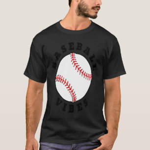 Camiseta Beisebol Vibes Desportivos Crianças Pais Mãe Mulhe