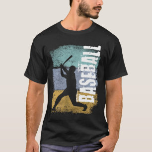 Camiseta Beisebol Vintage Retro Baseball Player