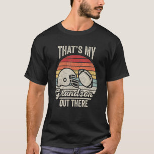 Camiseta Beisebol Vovó Retro É meu neto lá fora