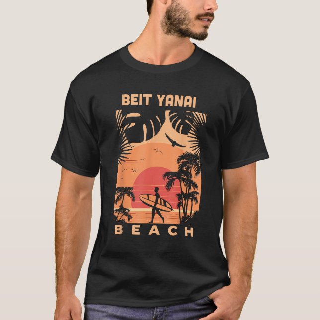Camiseta Beit Yanai Beach Sunset Summer Vacage (Frente)