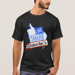 Camiseta Bel de Notificação de Subscrição de Partilha de Mí