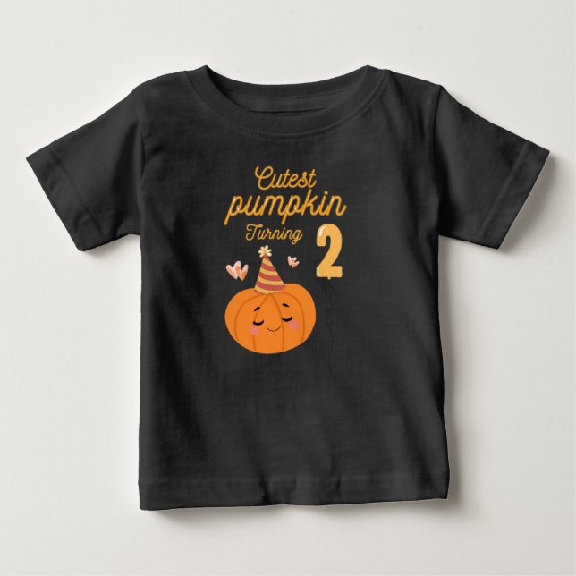 Camiseta Bela Abóbora Fazendo 2 Anos  (Frente)