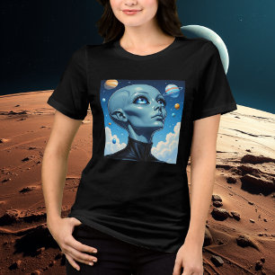 Camiseta Bela Alienígena Extraterrestre Sendo