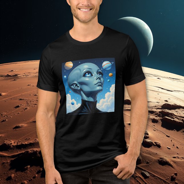 Camiseta Bela Alienígena Extraterrestre Sendo (Criador carregado)
