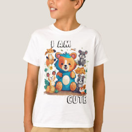 Camiseta Bela animação animal nova eu sou fofa