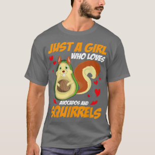 Camiseta Bela Animal Só Uma Menina Que Ama Abacates E Squ