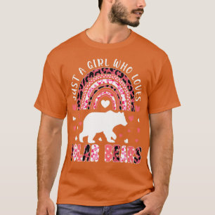 Camiseta Bela Arco-Íris Só Uma Menina Que Ama Ursos Polares
