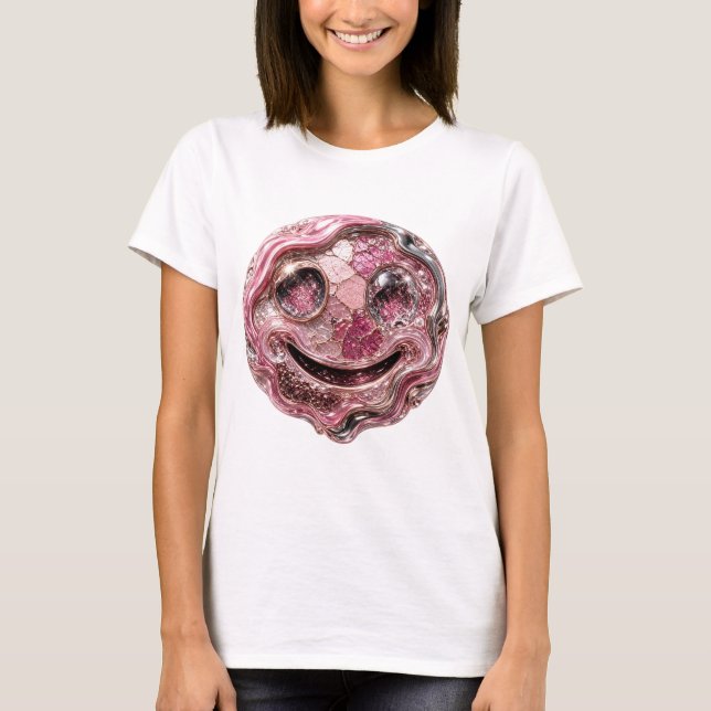 Camiseta Bela ARTE ABSTRATA em Prata Design (Frente)