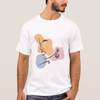 Camiseta bela arte de linhagem de mulheres