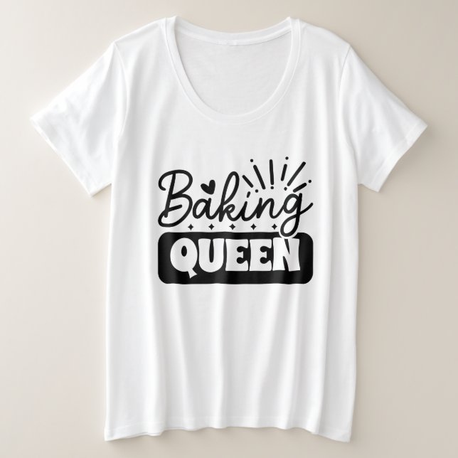 Camiseta Bela arte de palavra rainha (Frente do Design)