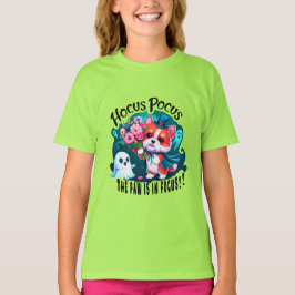 Camiseta Bela Arte do Halloween Corgi: Hocus Pocus Theme De