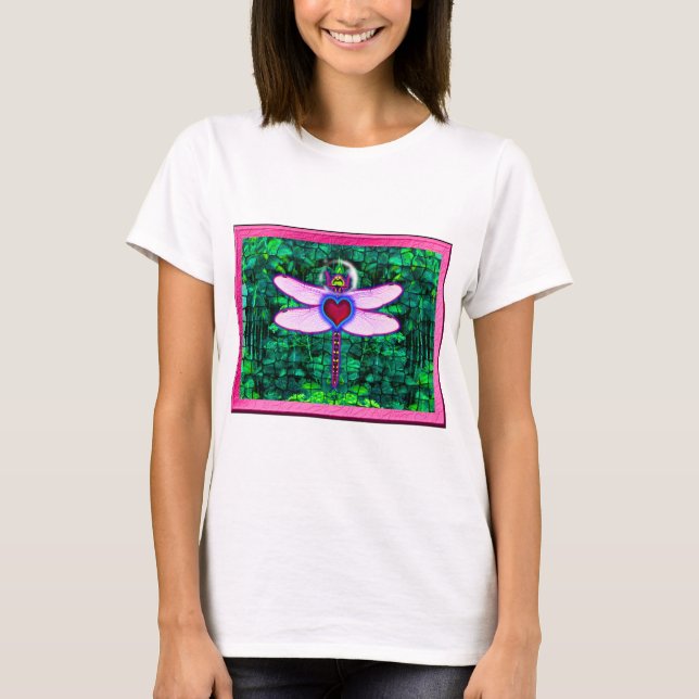 Camiseta Bela Arte Enquadrada “Crackel Enquadrada Libélula” (Frente)