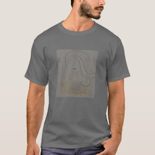 Camiseta Bela Arte Moderna, Mulher Com Chapéu, Sket
