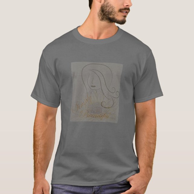 Camiseta Bela Arte Moderna, Mulher Com Chapéu, Sket (Frente)
