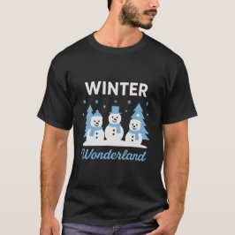 Camiseta Bela Atmosfera de Neve do Inverno Mágico Natureza