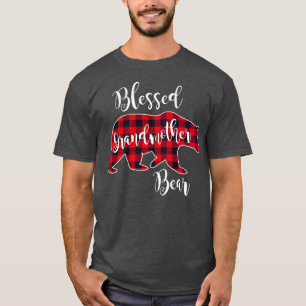 Camiseta Bela avó Bear Red Buffalo Xadrez F