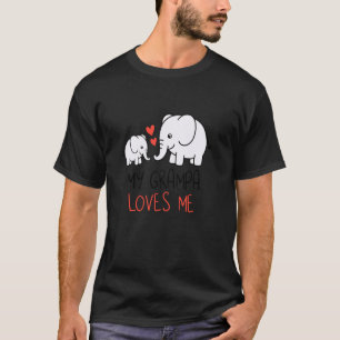Camiseta Bela Bebê e Avô Meu Vovô Me Ama Elefante