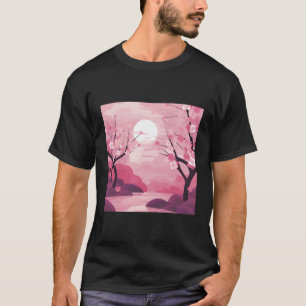 Camiseta Bela Brilhante K Pastéis Sombream Sakura Em Seu Pa
