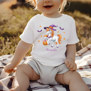Camiseta Bela Capa de Bruxa de Cavalo Unicórnio Personaliza